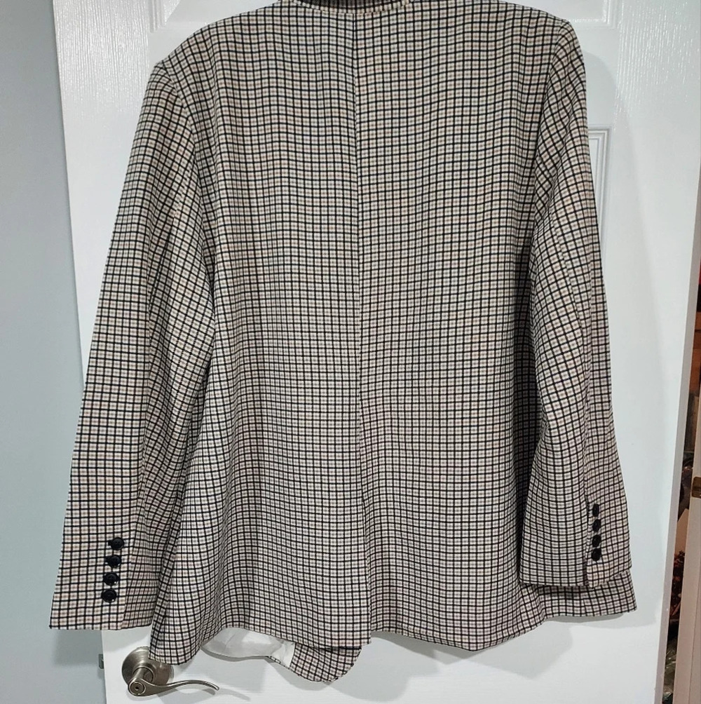 NWT Vince Camuto Brown/Black/Crew Plaid Blazer in Size XXL - Picture 13 of 16